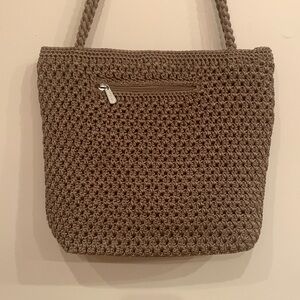 The Sak taupe shoulder tote bag